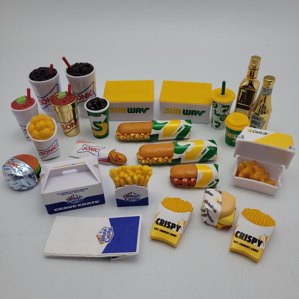 Zuru Mini Brands Foodie Lot Sonic Subway Carls Jr White Castle Golden A1 Ketchup